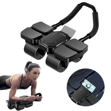 Heavy-Duty Ab Roller Wheel with Automatic Rebound – Core Strength Trainer for Adults